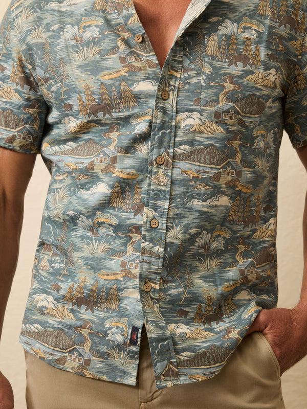 Faherty Short-Sleeve Breeze Shirt - Riverside Camp Men's Button Ups