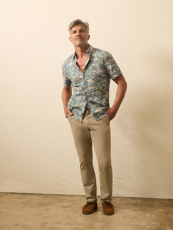 Faherty Short-Sleeve Breeze Shirt - Riverside Camp Men's Button Ups