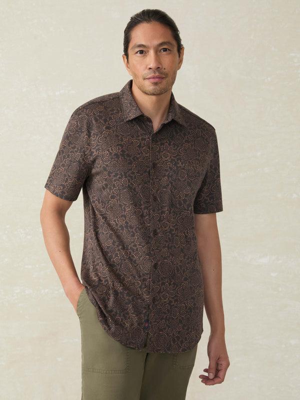 faherty Short-Sleeve Hermosa Shirt - Citrus Blossom Men's Button Ups