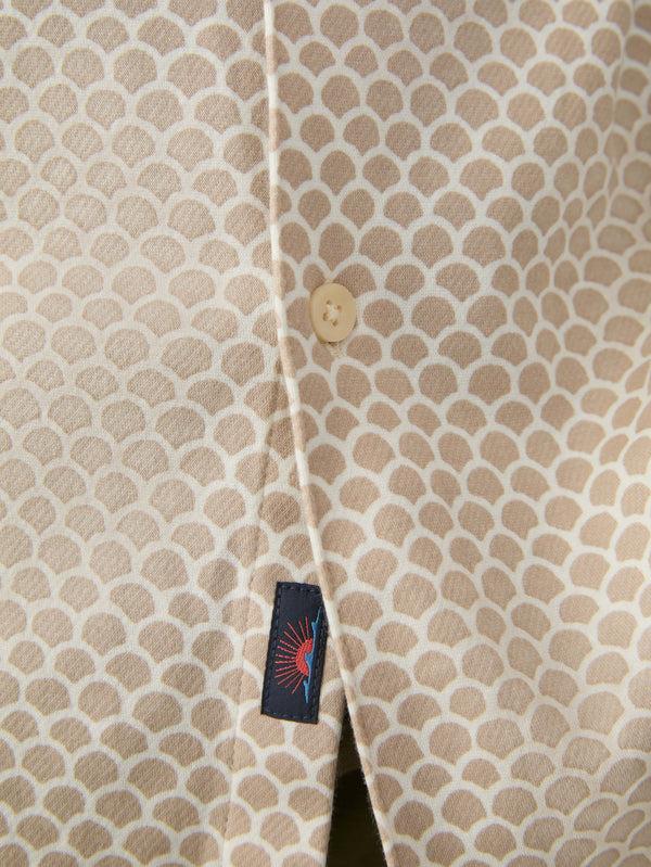 Faherty Short-Sleeve Hermosa Shirt - Island Sand Fishscale Men's Button Ups