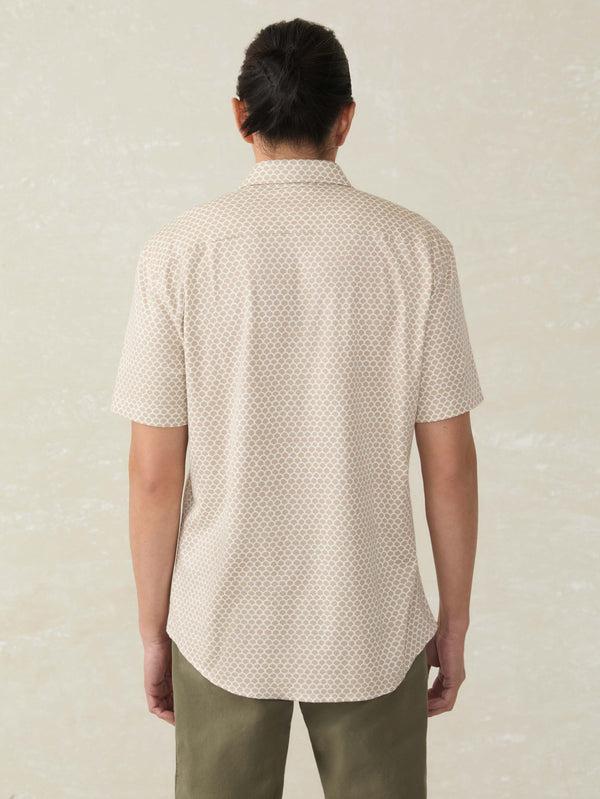 Faherty Short-Sleeve Hermosa Shirt - Island Sand Fishscale Men's Button Ups