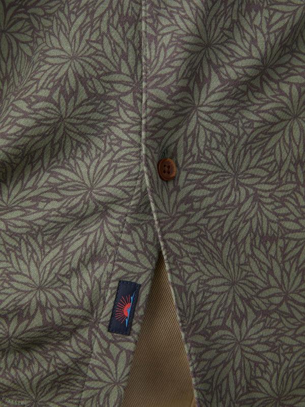 Faherty Short-Sleeve Hermosa Shirt - Olive Frond Men's Button Ups