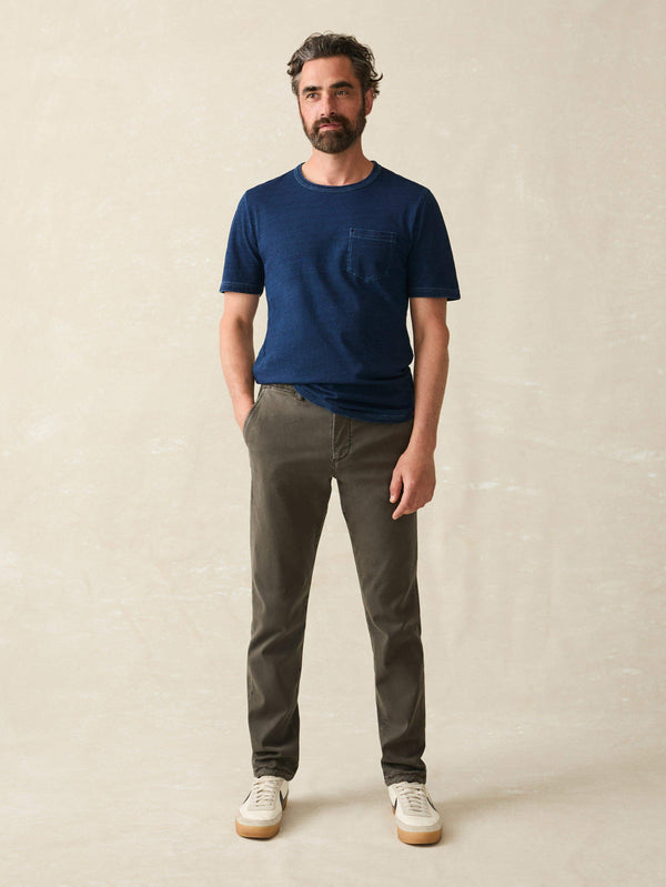 Faherty Short-Sleeve Indigo Pocket Tee - Midnight Wash Men's Knits