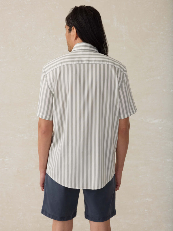 Faherty Short-Sleeve Movement™ Monterey Shirt - Clover Valley Stripe Men's Button Ups