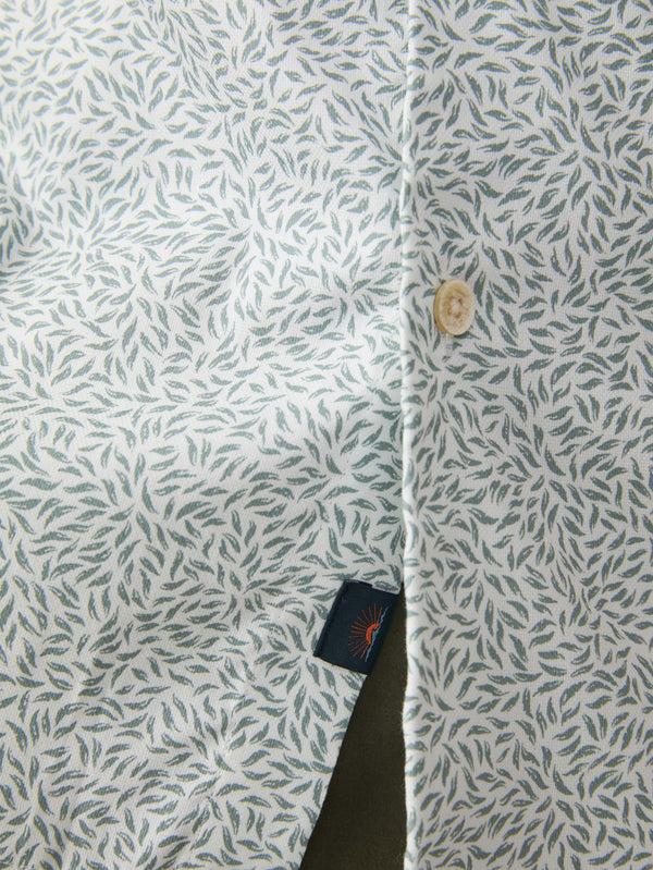 Faherty Short-Sleeve Movement™ Monterey Shirt - Sage Grove Foliage Men's Button Ups