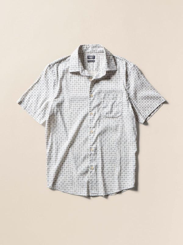 faherty Short-Sleeve Movement™ Monterey Shirt - Stony Beach Diamond Men's Button Ups