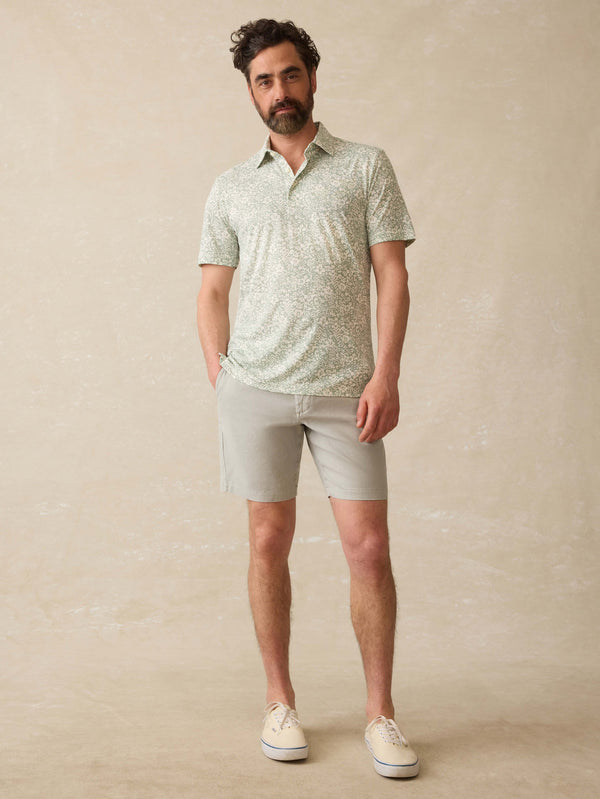 Faherty Short-Sleeve Movement™ Pique Polo - Dusty Sage Hilo Men's Knits