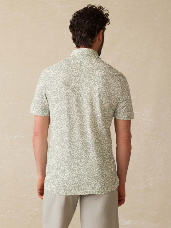 Faherty Short-Sleeve Movement™ Pique Polo - Dusty Sage Hilo Men's Knits