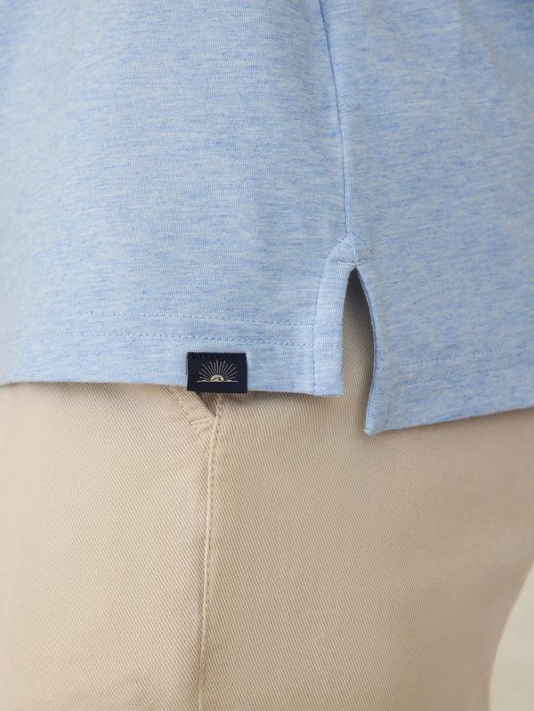 Faherty Short-Sleeve Movement™ Polo Shirt - Cardiff Blue Heather Men's Knits