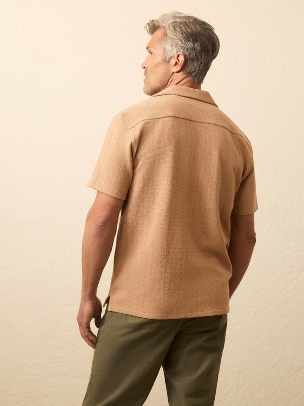 Faherty Short-Sleeve Oasis Shirt - Rust Orange Men's Button Ups