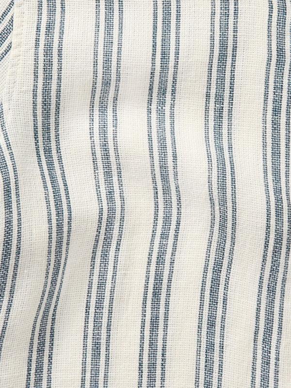 Faherty Short-Sleeve Palma Linen Camp Shirt - Ryecroft Valley Stripe Men's Button Ups