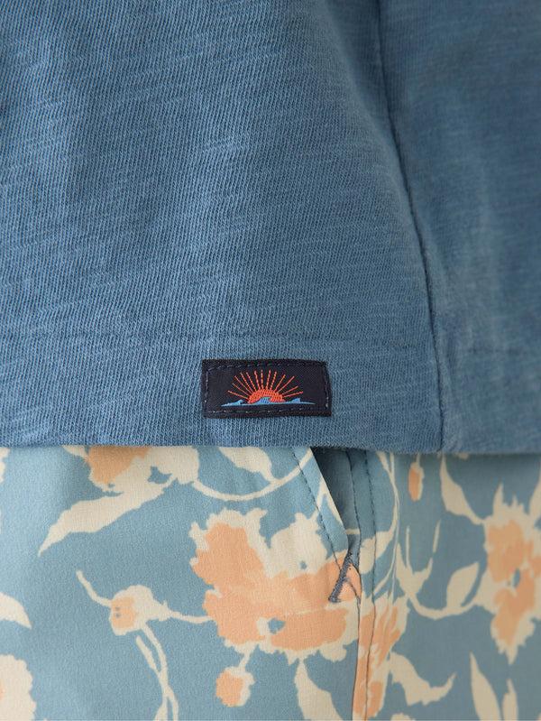 Faherty Short-Sleeve Sunwashed Regenerative Cotton V-Neck Tee - Blue Shore Men's Knits