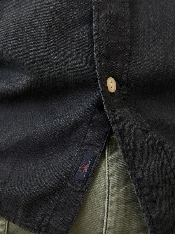 Faherty Short-Sleeve Tried And True Chambray Shirt - Durango Black Men's Button Ups