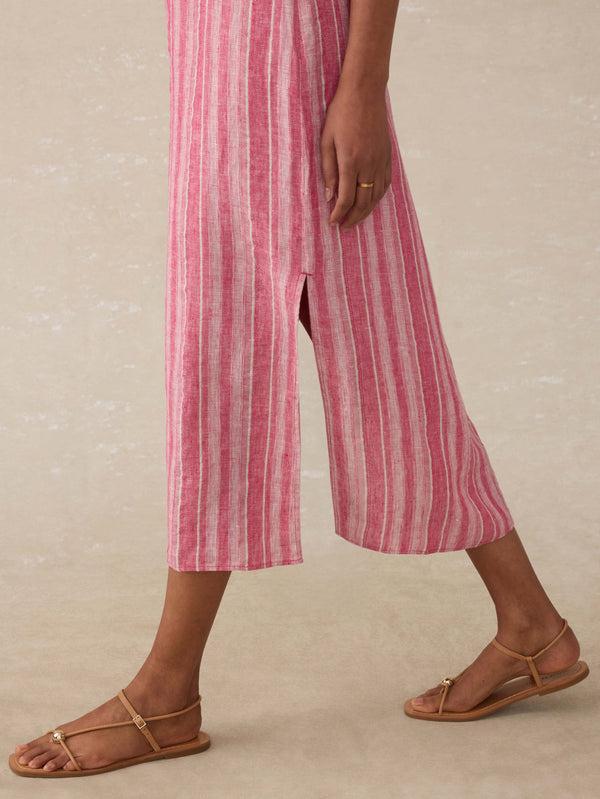 Faherty Sienna Linen Sun Dress - Granita Stripe Women's Dresses