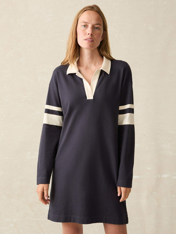 Faherty Sport Jersey Polo Dress - Sea Storm Women's Dresses