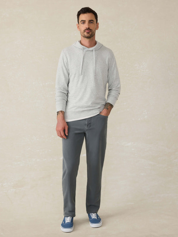 Faherty Stretch Terry 5-Pocket Athletic Fit Pant - Slate Men's Bottoms