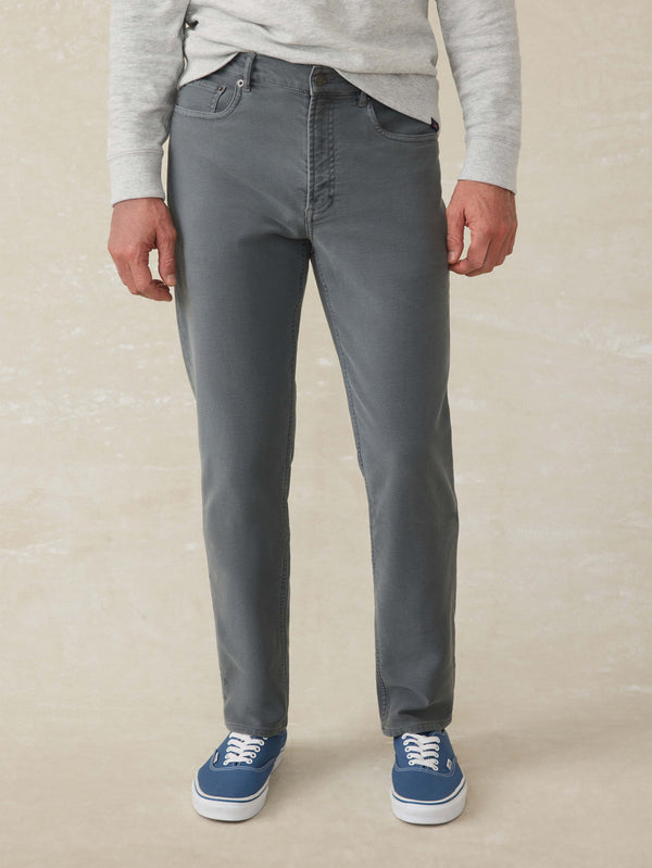 faherty Stretch Terry 5-Pocket Athletic Fit Pant - Slate Men's Bottoms