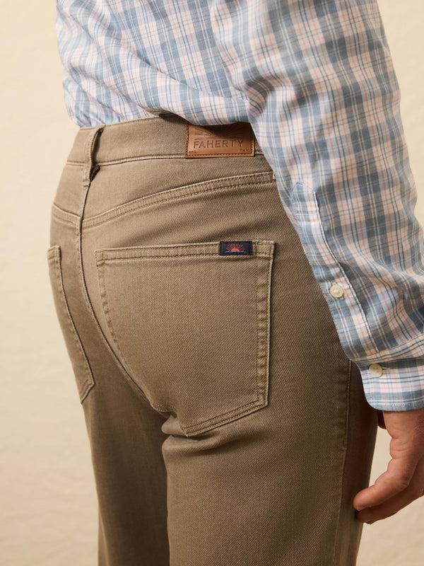 Faherty Stretch Terry 5-Pocket Pant - Driftwood Men's Bottoms