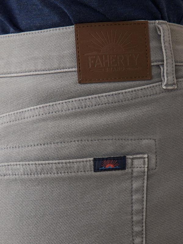 Faherty Stretch Terry 5-Pocket Pant - Iron Men's Bottoms