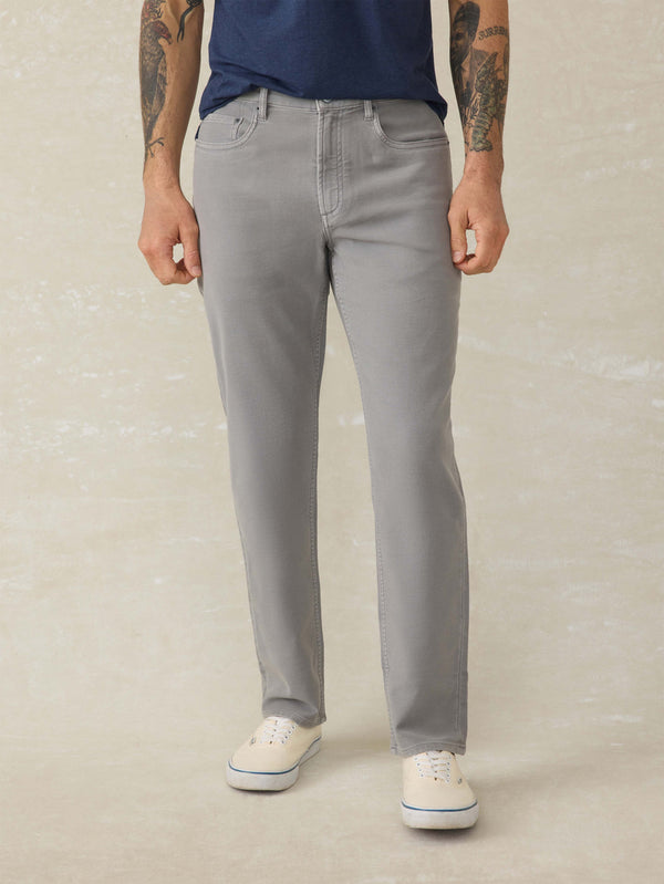 faherty Stretch Terry 5-Pocket Pant - Iron Men's Bottoms