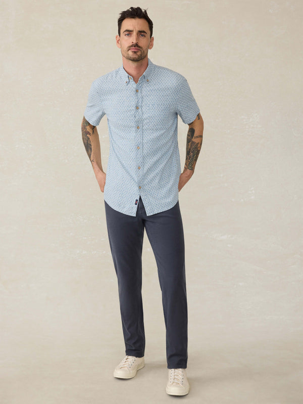 Faherty Stretch Terry 5-Pocket Pant - Navy Men's Bottoms