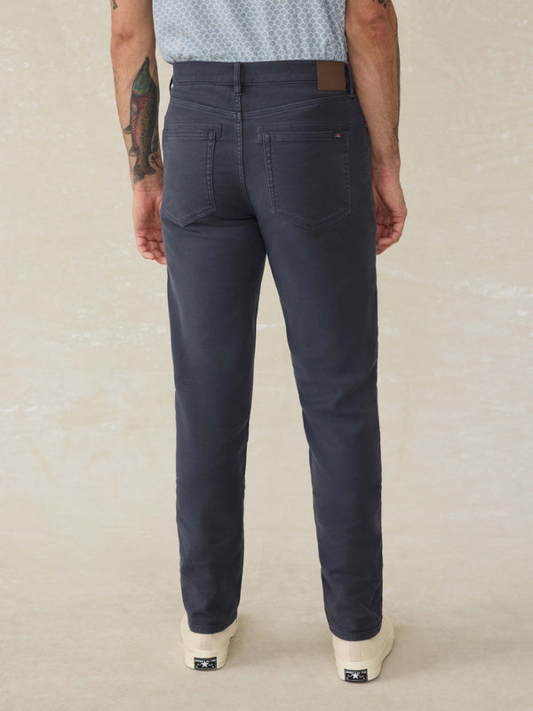 Faherty Stretch Terry 5-Pocket Pant - Navy Men's Bottoms