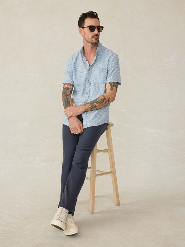 Faherty Stretch Terry 5-Pocket Pant - Navy Men's Bottoms