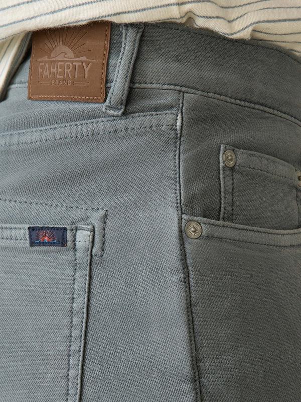 Faherty Stretch Terry 5-Pocket Pant - Slate Men's Bottoms