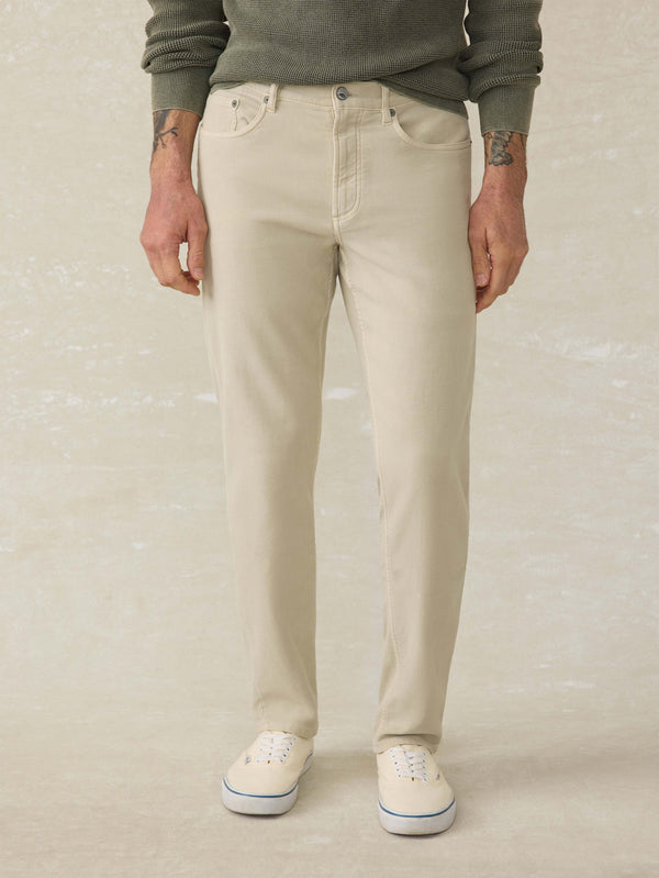 faherty Stretch Terry 5-Pocket Pant - Stone Men's Bottoms