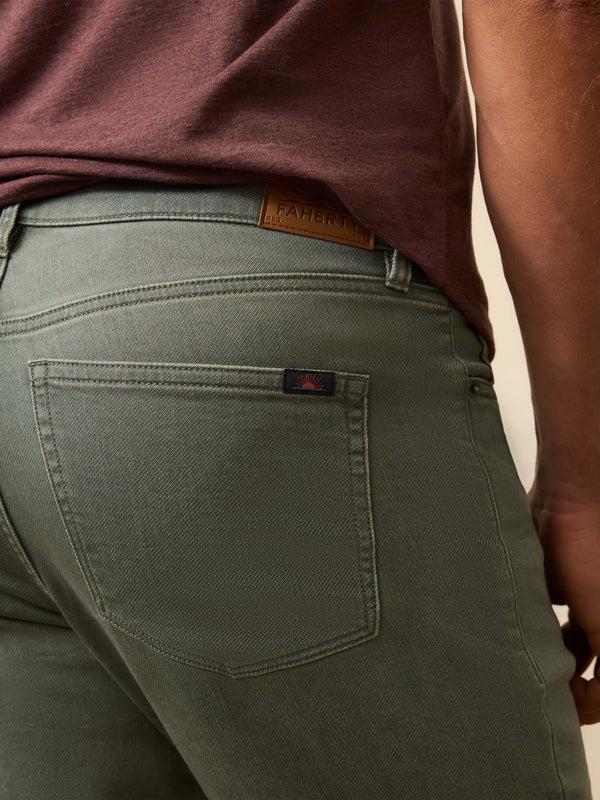 Faherty Stretch Terry 5-Pocket Pant - Stormy Seas Men's Bottoms
