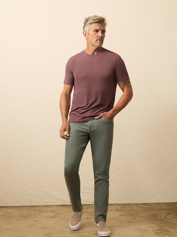 Faherty Stretch Terry 5-Pocket Pant - Stormy Seas Men's Bottoms