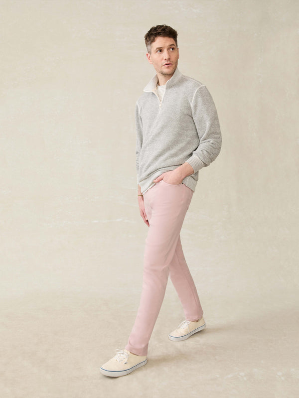 Faherty Stretch Terry 5-Pocket - Spring Quartz Men's Bottoms