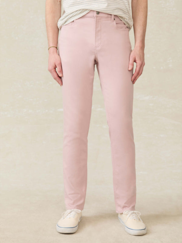 faherty Stretch Terry 5-Pocket - Spring Quartz Men's Bottoms