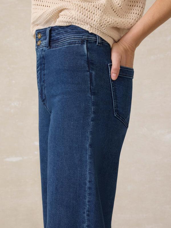 Faherty Stretch Terry Harbor Pant - Creekstone Wash Women's Bottoms