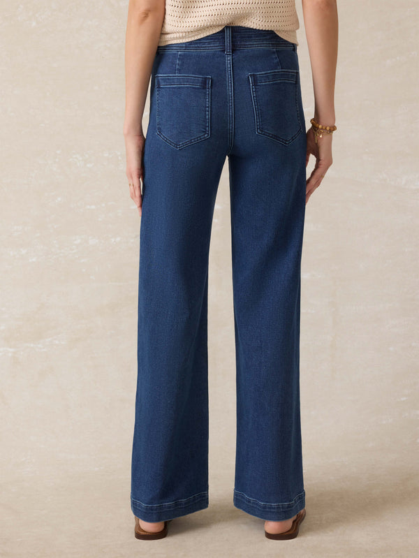 Faherty Stretch Terry Harbor Pant - Creekstone Wash Women's Bottoms