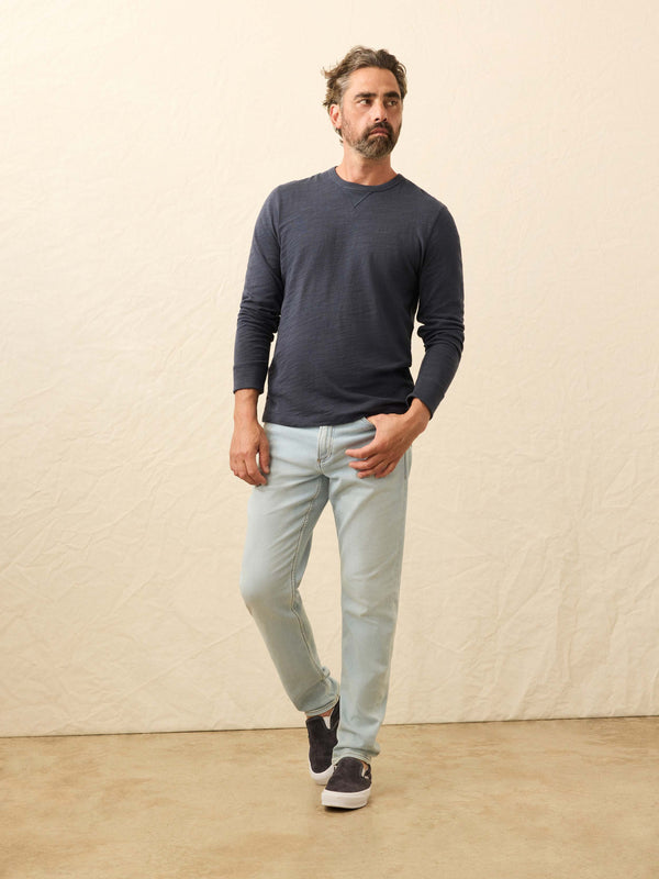 Faherty Stretch Terry Indigo 5 Pocket - Riverbend Wash Men's Bottoms