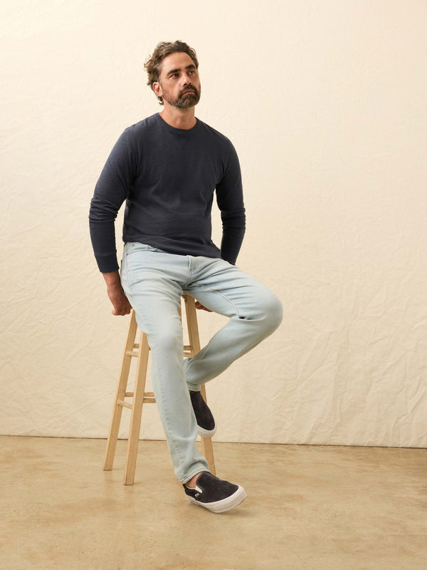 Faherty Stretch Terry Indigo 5 Pocket - Riverbend Wash Men's Bottoms