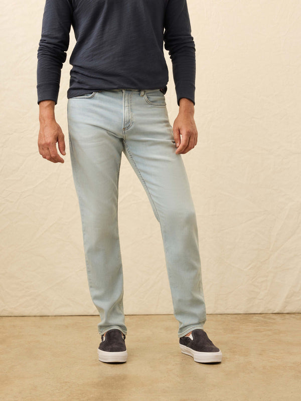 faherty Stretch Terry Indigo 5 Pocket - Riverbend Wash Men's Bottoms