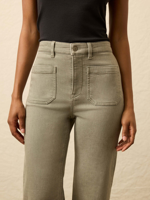 Faherty Stretch Terry Patch Pocket Pant - Coastal Sage Women's Bottoms