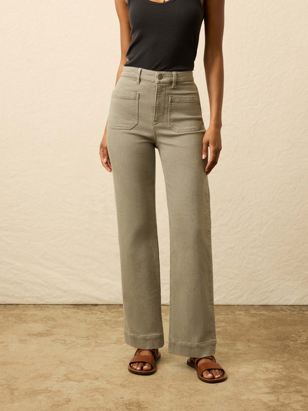 Faherty Stretch Terry Patch Pocket Pant - Coastal Sage Women's Bottoms