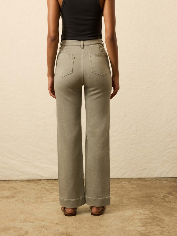 Faherty Stretch Terry Patch Pocket Pant - Coastal Sage Women's Bottoms