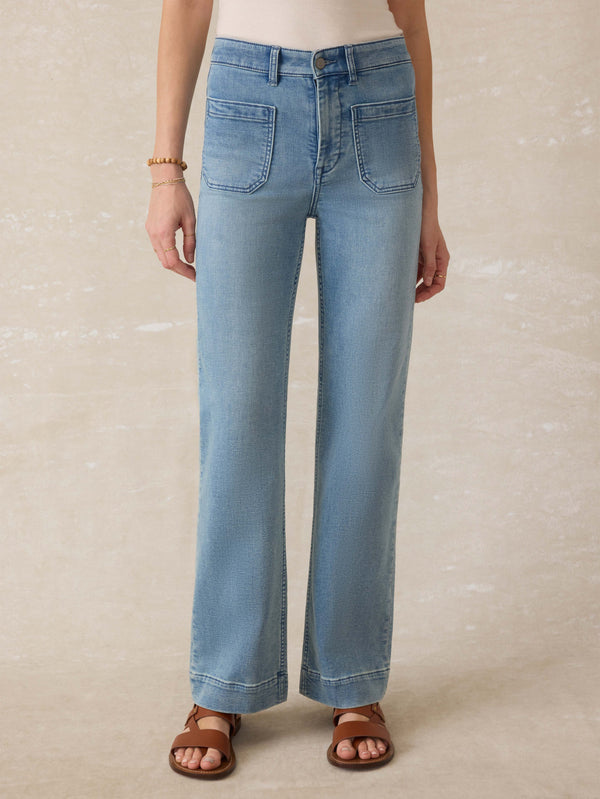 Faherty Stretch Terry Patch Pocket Pant - Eastern Shore Wash Women's Bottoms