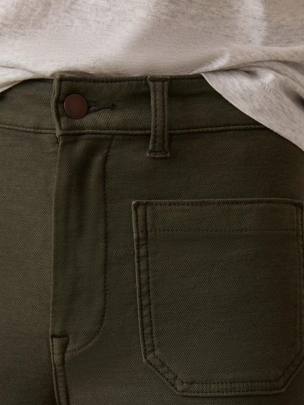 Faherty Stretch Terry Patch Pocket Pant - Forest Olive Women's Bottoms