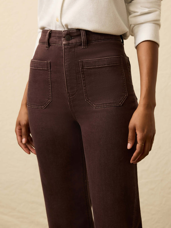 faherty Stretch Terry Patch Pocket Pant - Northern Brown Women's Bottoms