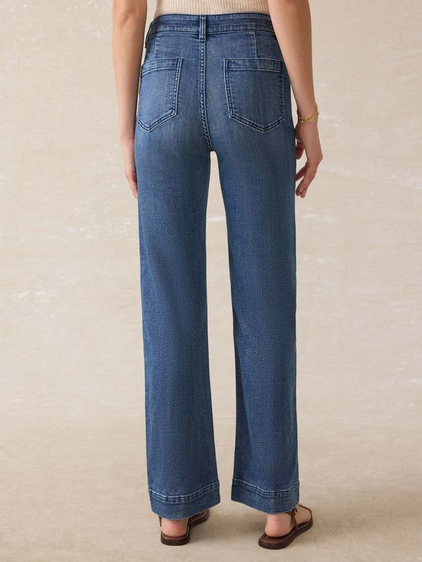 Faherty Stretch Terry Patch Pocket Pant - Riverton Wash Women's Bottoms
