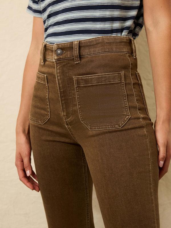 Faherty Stretch Terry Patch Pocket Pant - Walnut Women's Bottoms