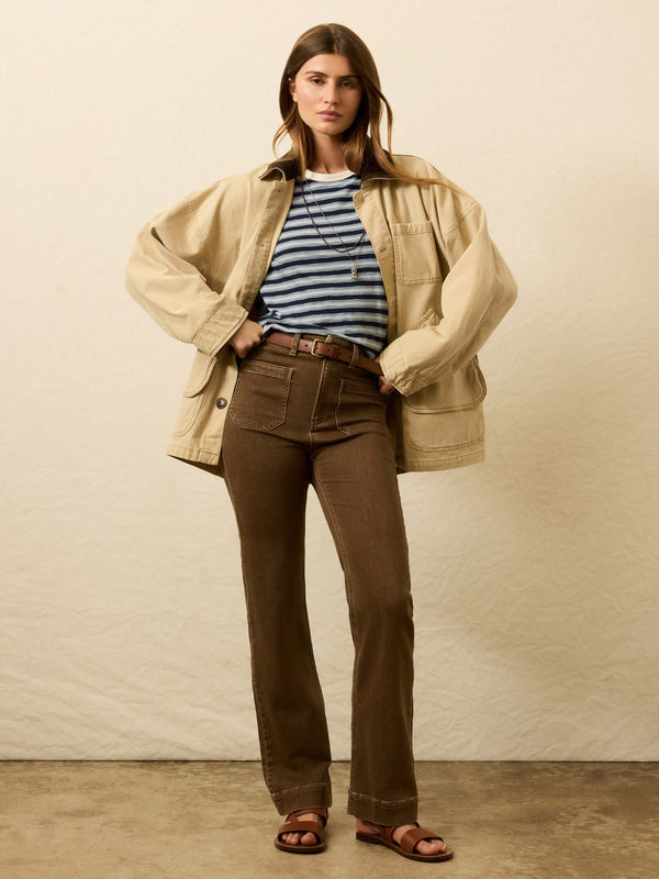 faherty Stretch Terry Patch Pocket Pant - Walnut Women's Bottoms