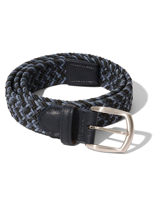 faherty Stretch Woven Belt - Cerulean Mix Men's Belts