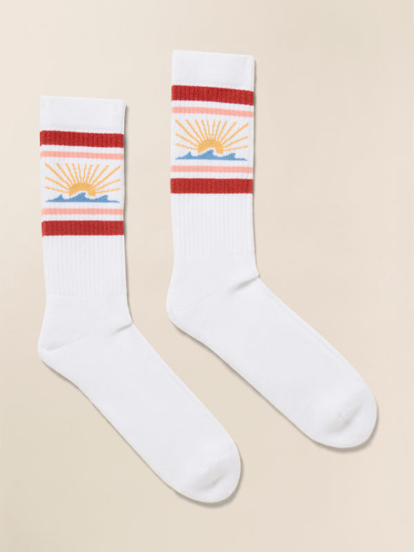 faherty Sun And Waves Sock - Red Horizon Accessories Socks