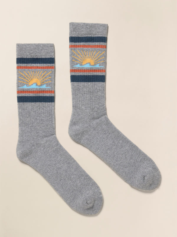 faherty Sun And Waves™ Sock - New Grey Accessories Socks